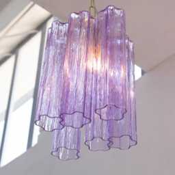 Italian Chandelier Murano ??25 cm - Wisteria Glass Hand-Blown Mid-Century Modern - thumbnail 3