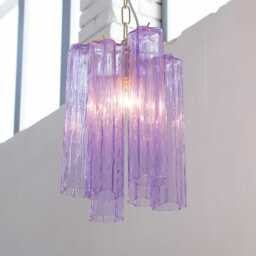 Italian Chandelier Murano ??25 cm - Wisteria Glass Hand-Blown Mid-Century Modern - thumbnail 2