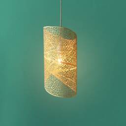 Filigrana Leaf Pendant Lamp Laser-Cut Birch Wood, Small Size - thumbnail 3