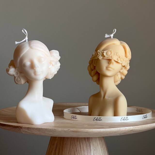 Handmade Blinded Lady Soy Wax Candle - Torso Female - image 1