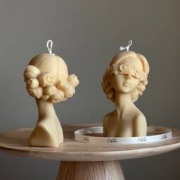 Handmade Blinded Lady Soy Wax Candle - Torso Female - thumbnail 2