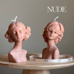 Handmade Blinded Lady Soy Wax Candle - Torso Female - thumbnail 3