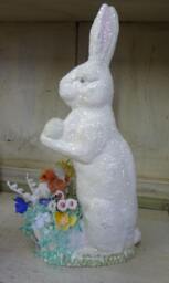 Easter Bunny Glittered Sugared Millinery Teena Flanner Original - thumbnail 1