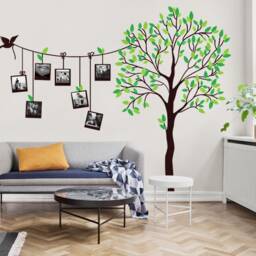 Family Tree Wall Decal, Large Decor For Living Room, Vinyl Art Sticker, Photo Frame Decals Walls - thumbnail 2