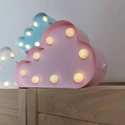 Pink Cloud Marquee Light Metal Nursery Night Light - 5.5 - thumbnail 3