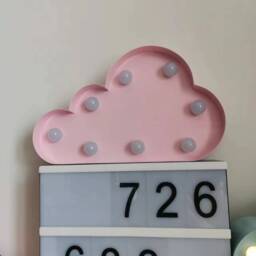 Pink Cloud Marquee Light Metal Nursery Night Light - 5.5 - thumbnail 2