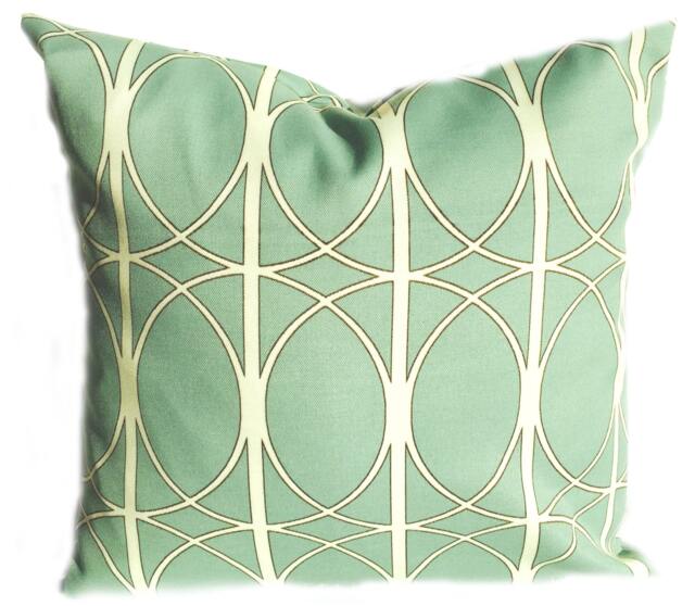 Outdoor Pillows Or Indoor Covers Custom - Spa Mist Mineral Aqua Blue Light Surf Brown Taupe Beige Khaki Tan Modern Geometric 18x18, 16x16 - image 1