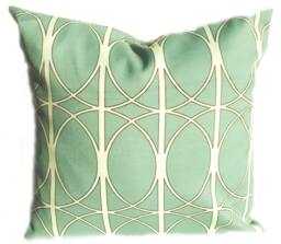 Outdoor Pillows Or Indoor Covers Custom - Spa Mist Mineral Aqua Blue Light Surf Brown Taupe Beige Khaki Tan Modern Geometric 18x18, 16x16 - thumbnail 1