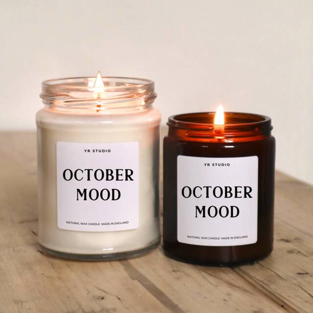 Autumn Candle Decor, Halloween, Pumpkin Spice, Deco Candle, Fall Scents, Yr Studio October Mood - image 1