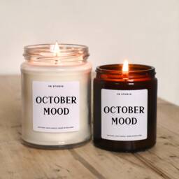 Autumn Candle Decor, Halloween, Pumpkin Spice, Deco Candle, Fall Scents, Yr Studio October Mood - thumbnail 1