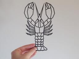 Geometric Lobster - Wall Art Hanging Decoration Home Decor Black Printinghive - thumbnail 1