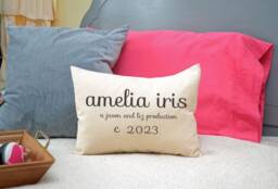 Personalized Baby Name Pillow, Shower Gift, Pillow W/Circa Date, Girl Or Boy Perfect Gift For New - thumbnail 1
