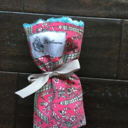 "Hot Pink & Turquoise Eiffel Tower Mini Baby Blanket, ""Chloe Belle" - thumbnail 2
