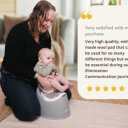 Eco Wool Crib Pad - Medium - 75x50cm - Organic Mattress Protector, Changing Pad, Nappy-Free Mat - thumbnail 4