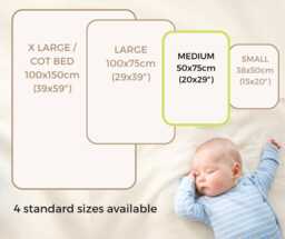 Eco Wool Crib Pad - Medium - 75x50cm - Organic Mattress Protector, Changing Pad, Nappy-Free Mat