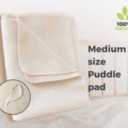 Eco Wool Crib Pad - Medium - 75x50cm - Organic Mattress Protector, Changing Pad, Nappy-Free Mat - thumbnail 2
