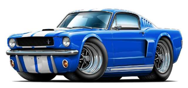 1965-66 Shelby Gt 350 Car Wall Decal Officially Licensed Ford Vinyl - image 1