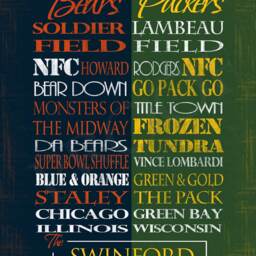 Personalized Chicago Bears/Green Bay Packers House Divided Print Or Canvas. House Divided Bears. Packers. Housedivided - thumbnail 2
