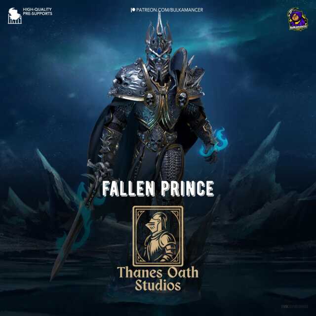 Fallen Prince - Fell King Undead High Fantasy Legend Arthas Resin Figure 16K - image 1