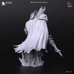 Fallen Prince - Fell King Undead High Fantasy Legend Arthas Resin Figure 16K - thumbnail 4
