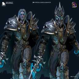 Fallen Prince - Fell King Undead High Fantasy Legend Arthas Resin Figure 16K - thumbnail 3