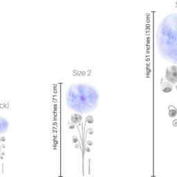 Wall Decal Flower, Home D??cor, Bedroom Floral Decal, Nursery Wooly Meadow Collection - Design Nr.3 - thumbnail 2