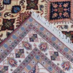 Handcrafted 80% Silk Kazak Rug Afghan Tribal Design, 9.11x7 Ft - thumbnail 4