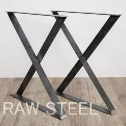 Modern Desk Legs Set(2, Steel Table Legs, X Metal Dining Table Legs, Iron Legs - thumbnail 2