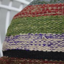 Designer Pillows, Turkish Pillow, Kilim Pillow Covers, 16x16 Pink Case, Round Accent Ethnic 135 - thumbnail 2