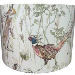 Pheasant & Hare Lampshade For Ceiling & Table Lamps Country Woodland Animal Light Shade - thumbnail 2