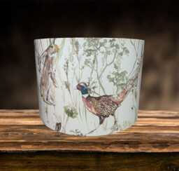 Pheasant & Hare Lampshade For Ceiling & Table Lamps Country Woodland Animal Light Shade - thumbnail 1