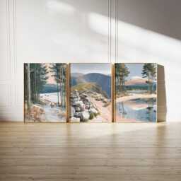 Set Of 3 Cairngorms National Park Posters, Scottish Landscape Wall Art, Nature Print Set, Mountain Decor, Modern Travel Artwork, UK Style - thumbnail 2