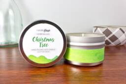 Christmas Tree Soy Candle in 4Oz Tin - Vegan Candles Handmade
