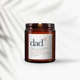 Personalised Father's Day Candle Natural Essential Oil Soy Wax - thumbnail 1