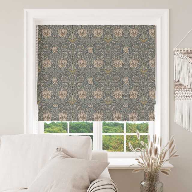 Custom Made To Measure Roman Blind Shade William Morris Honeysuckle Steel Hand Crafted - image 1