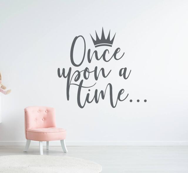 Personalized Princess Room Vinyl Decal, Custom Name For Girls Room, Once Upon A Time Wall Art Decor, Cinderella Themed Bedroom Decorations - image 1