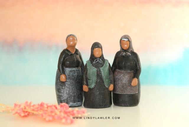 Greek Grandmother Figurine Yia Statue - Hearth Keeper Gift - image 1