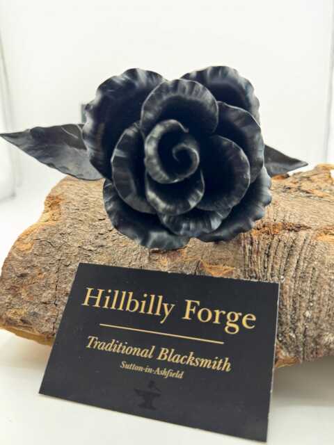 Rose Sculpture Blacksmith Made Decorative Flower - image 1