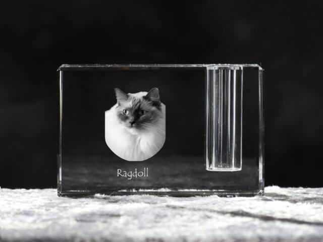 Ragdoll, Crystal Pen Holder With Cat, Souvenir, Decoration, Limited Edition, Collection - image 1