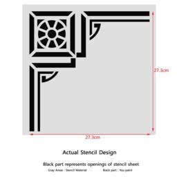 Corner Stencil Reusable Template 022 For Wall Diy Decor - thumbnail 4