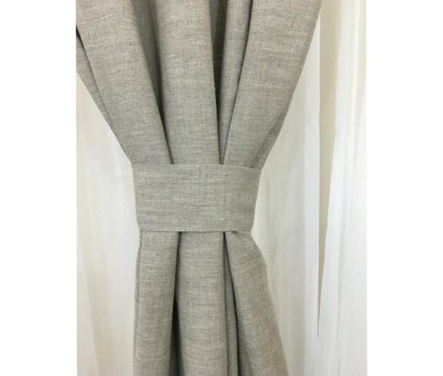Dark Linen Window Curtain Panels With Liner, Custom Curtains, Extra Long Curtains - image 1