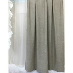 Dark Linen Window Curtain Panels With Liner, Custom Curtains, Extra Long Curtains - thumbnail 2