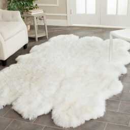 Fur Accents , Quattro Area Carpet Throw Rug, Plush Sheepskin, Baby Nursery - thumbnail 2