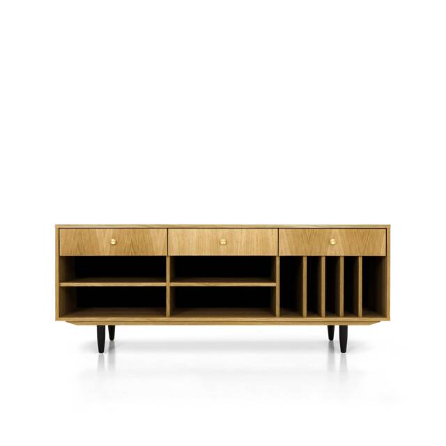 Mid-Century Sideboard, Dresser, Commode, Credenza Made Of Oak Vaneer - Livlo D-S07 - image 1
