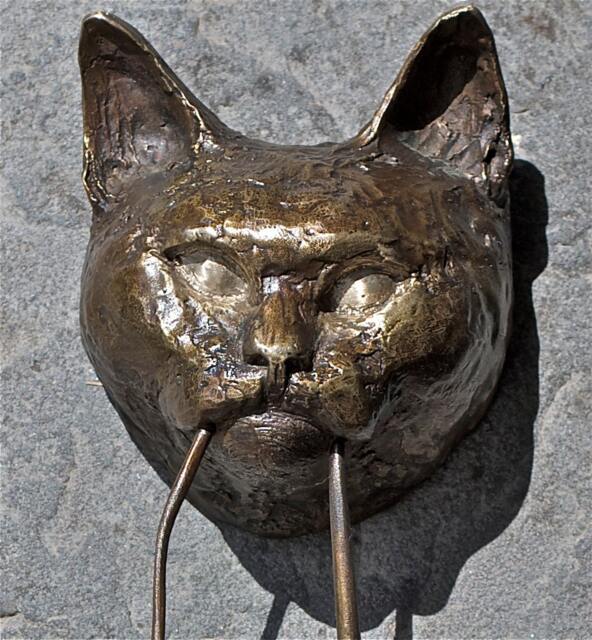 Cat Door Knocker Bronze - image 1