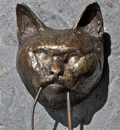 Cat Door Knocker Bronze - thumbnail 1