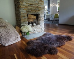 Sheepskin Rugs Gray X Throw Genuine Leather Wool Carpet Decorative Rug Comfy, Carpet Shag Cozy G - thumbnail 1
