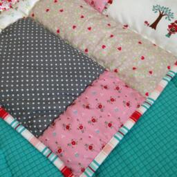 Baby Girl Quilt, Blanket, Colorful Baby Ready To Ship - thumbnail 2