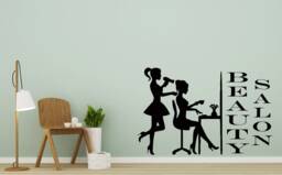 Hairdressing Wall Decals Beauty Salon Decal Haircut Vinyl Sticker Makeup Home Decor Na335 - thumbnail 1