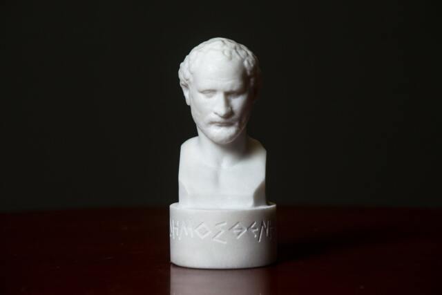 Marble Bust Of Demosthenes Statue Carved Greek Marble Figurine - image 1